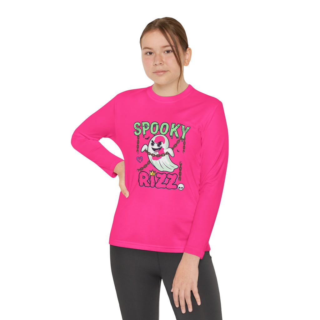 Spooky Long Sleeve Tee, Kids Ghost Shirt, Halloween Shirt, Youth Halloween Apparel, Spooky Vibes Tee, Ghostly Fun Wear