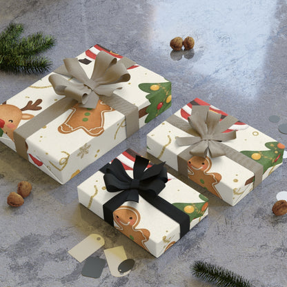 Santa and friends Gift Wrapping Paper Rolls, 1pc