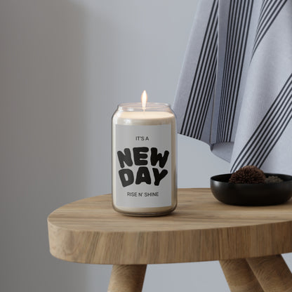 Scented Soy Candle — “It’s a New Day” Rise N’ Shine Aroma, variety, the giveback candle collection (13.75 oz)