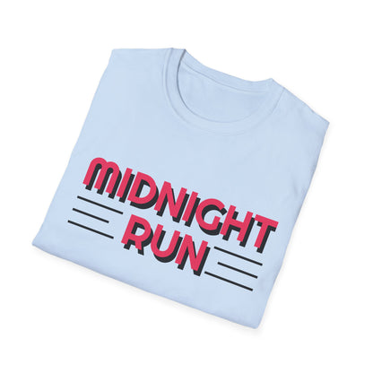 Midnight Run T-Shirt — Retro Pink Track Graphic Tee