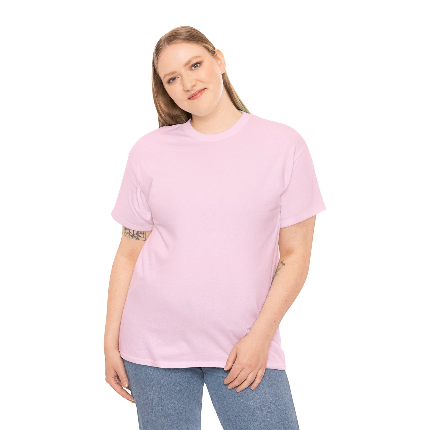 Women’s Casual light Pink Heavy Cotton Tee - Comfortable Everyday Wear