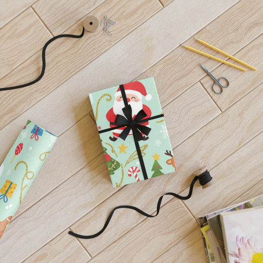 Santa and friends Gift Wrapping Paper Rolls, 1pc