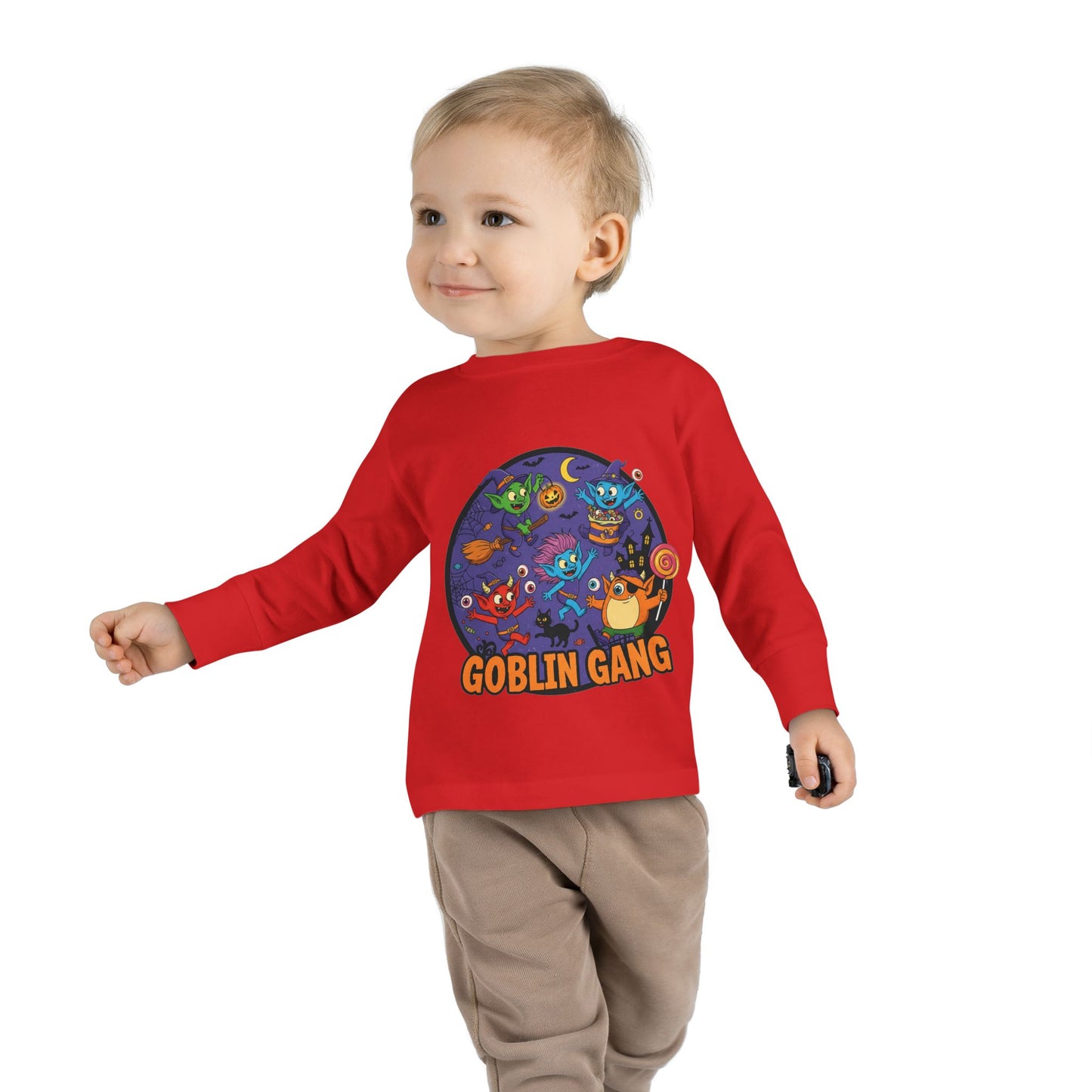 Goblin Gang Toddler Long Sleeve Tee - Fun Kids Shirt, Halloween Outfit, Birthday Gift, Playtime Apparel, Cute Toddler Fashion