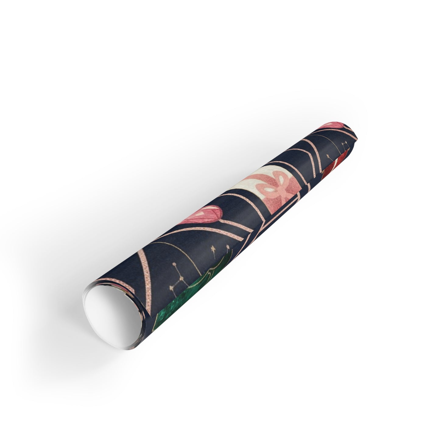 Elegant Santa and friends Gift Wrapping Paper Rolls, 1pc