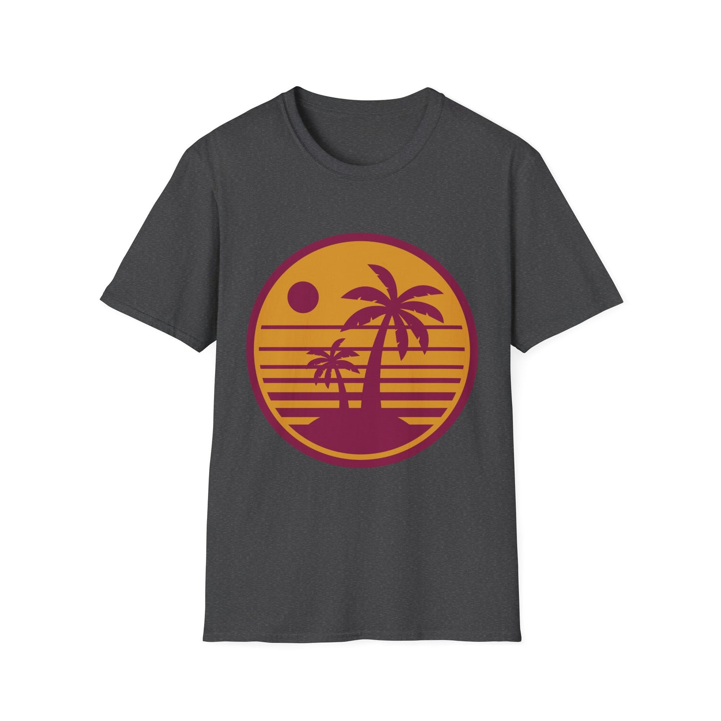 Retro Palm Sunset T-Shirt — Vintage Beach Palm Tree Tee