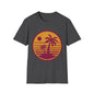 Retro Palm Sunset T-Shirt — Vintage Beach Palm Tree Tee