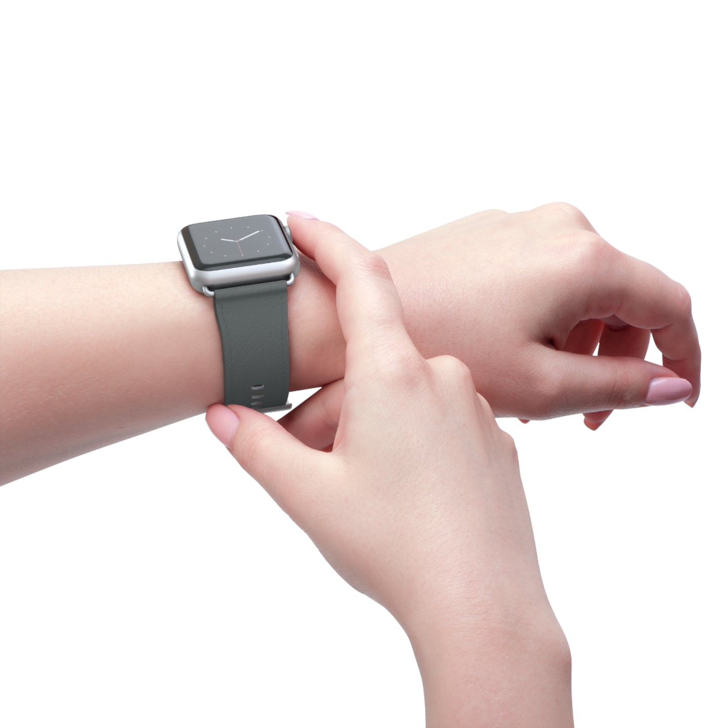 Stylish Gray Silicone Watch Band for Apple Watch - Modern & Comfortable Design