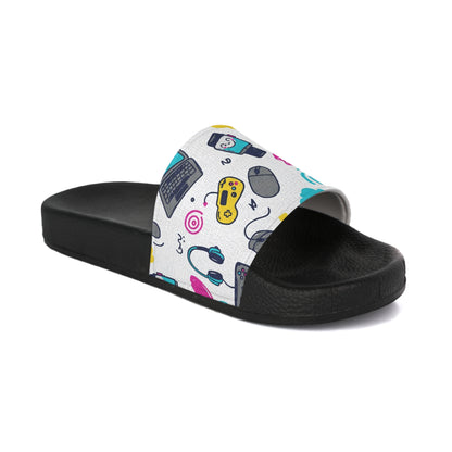 Women's Slide Sandals Tech & Gadget Doodles / Digital Whimsy