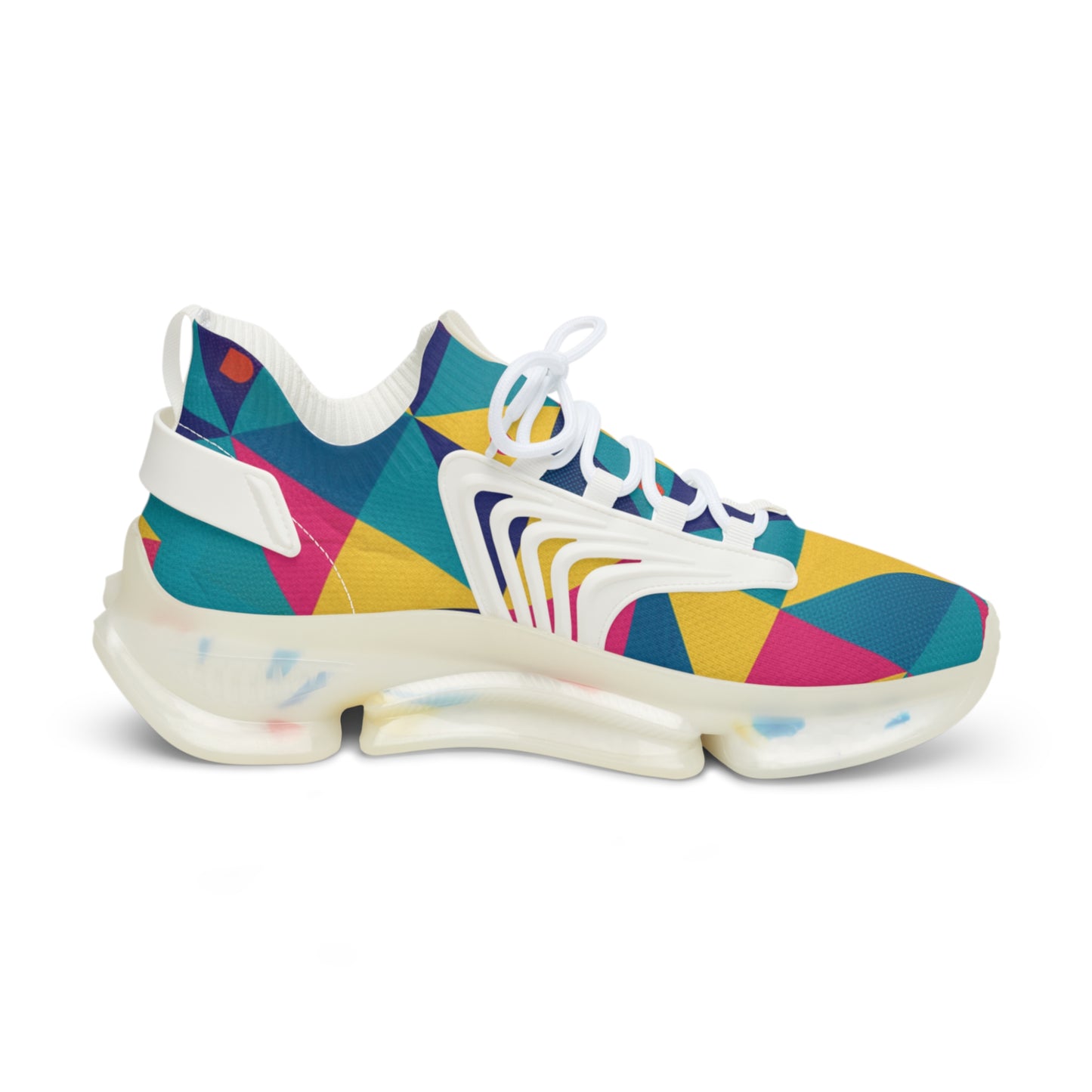 men's Colorful Geometric Mesh Sneakers — Men's Athletic Casual Shoes (free shipping)