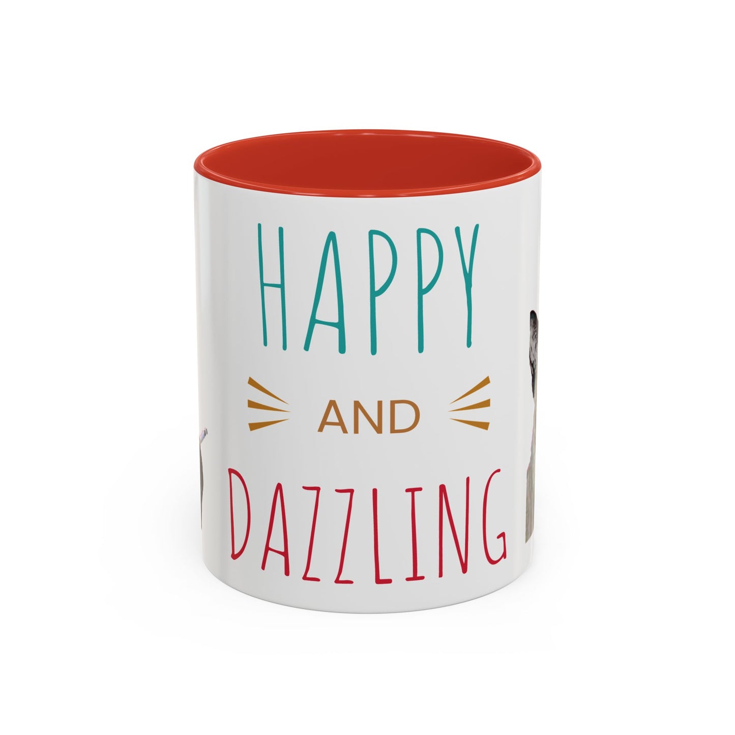 Happy and Dazzling Smoking Cat Accent Coffee Mug — 11/15oz (free shipping)