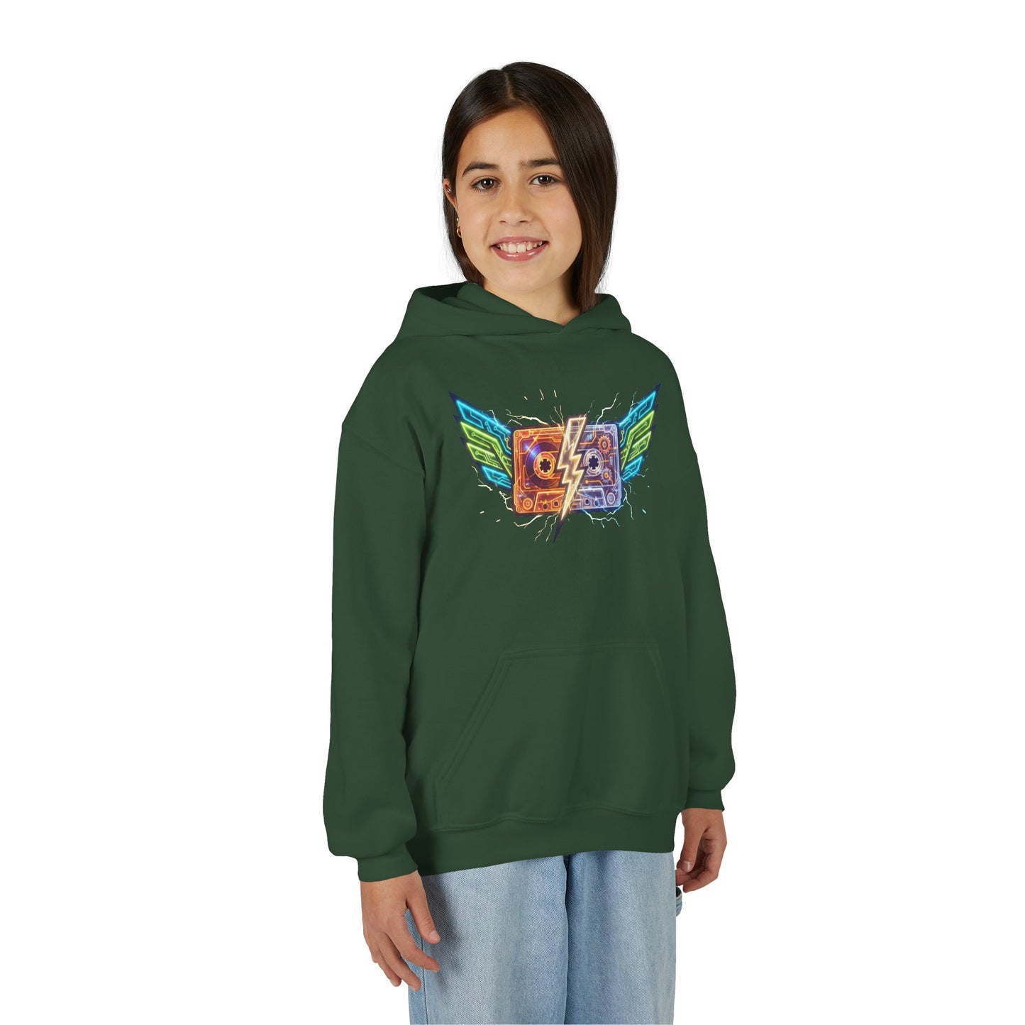 Youth Retro Cassette Wings Hoodie