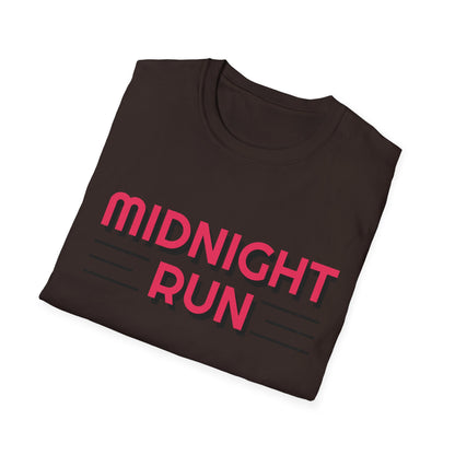 Midnight Run T-Shirt — Retro Pink Track Graphic Tee