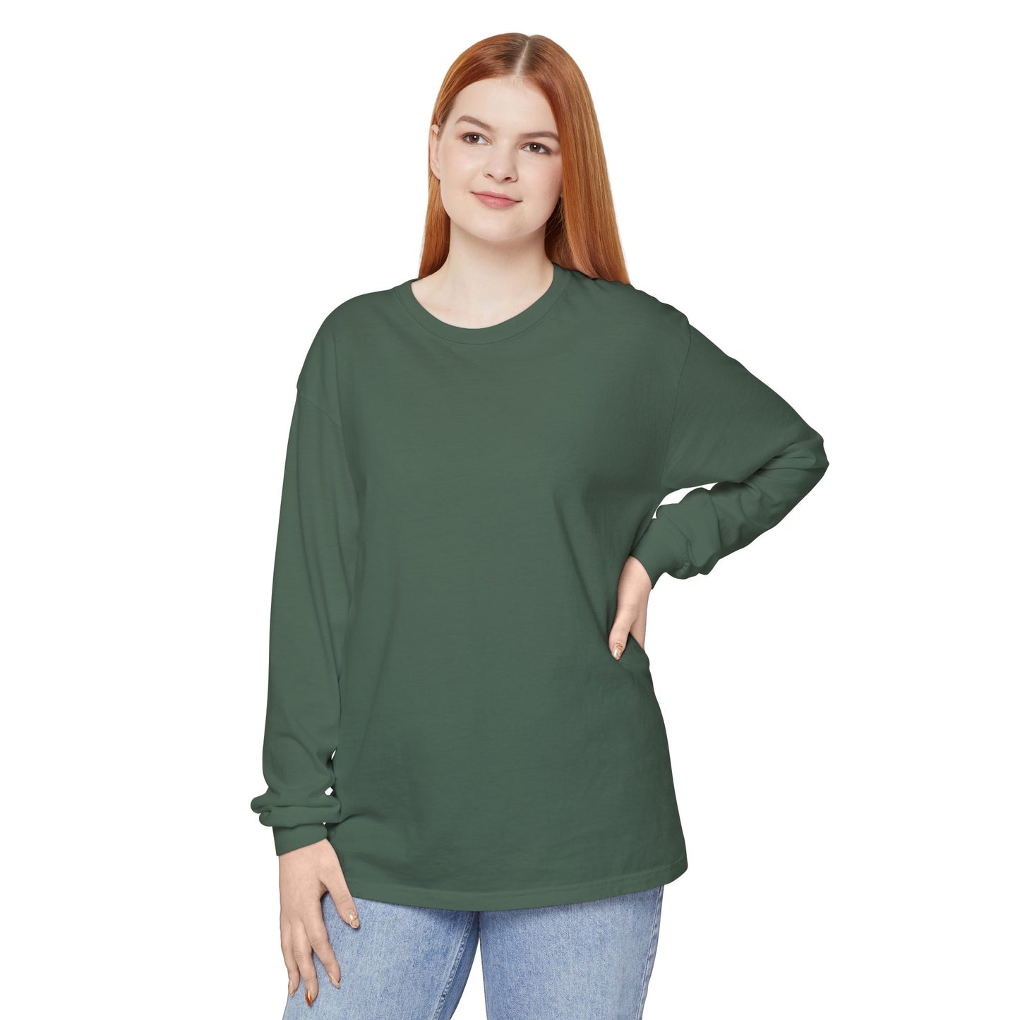 Women’s Casual spruce green , light green Long Sleeve Tee - Comfortable Everyday Wear
