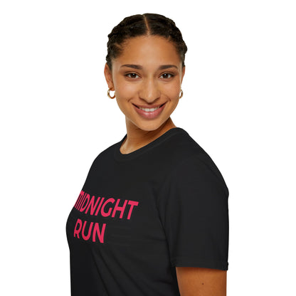Midnight Run T-Shirt — Retro Pink Track Graphic Tee