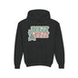 Girls Youth Hoodie — 'Holly Jolly' Pastel Christmas Holiday Sweatshirt