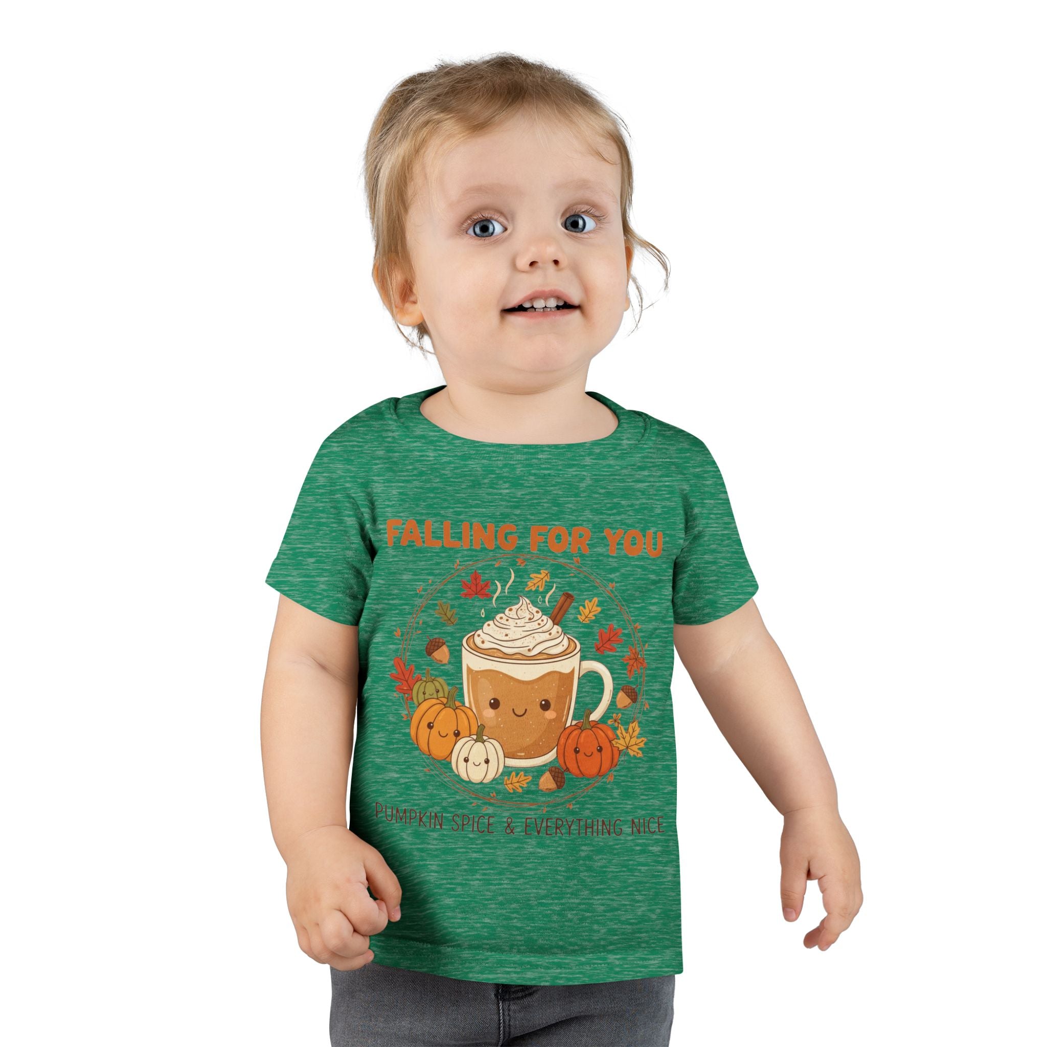 Fall-Themed Toddler T-Shirt, Cute Autumn Tee, Pumpkin Spice Fun, Thanksgiving Outfit, Seasonal Kids Apparel