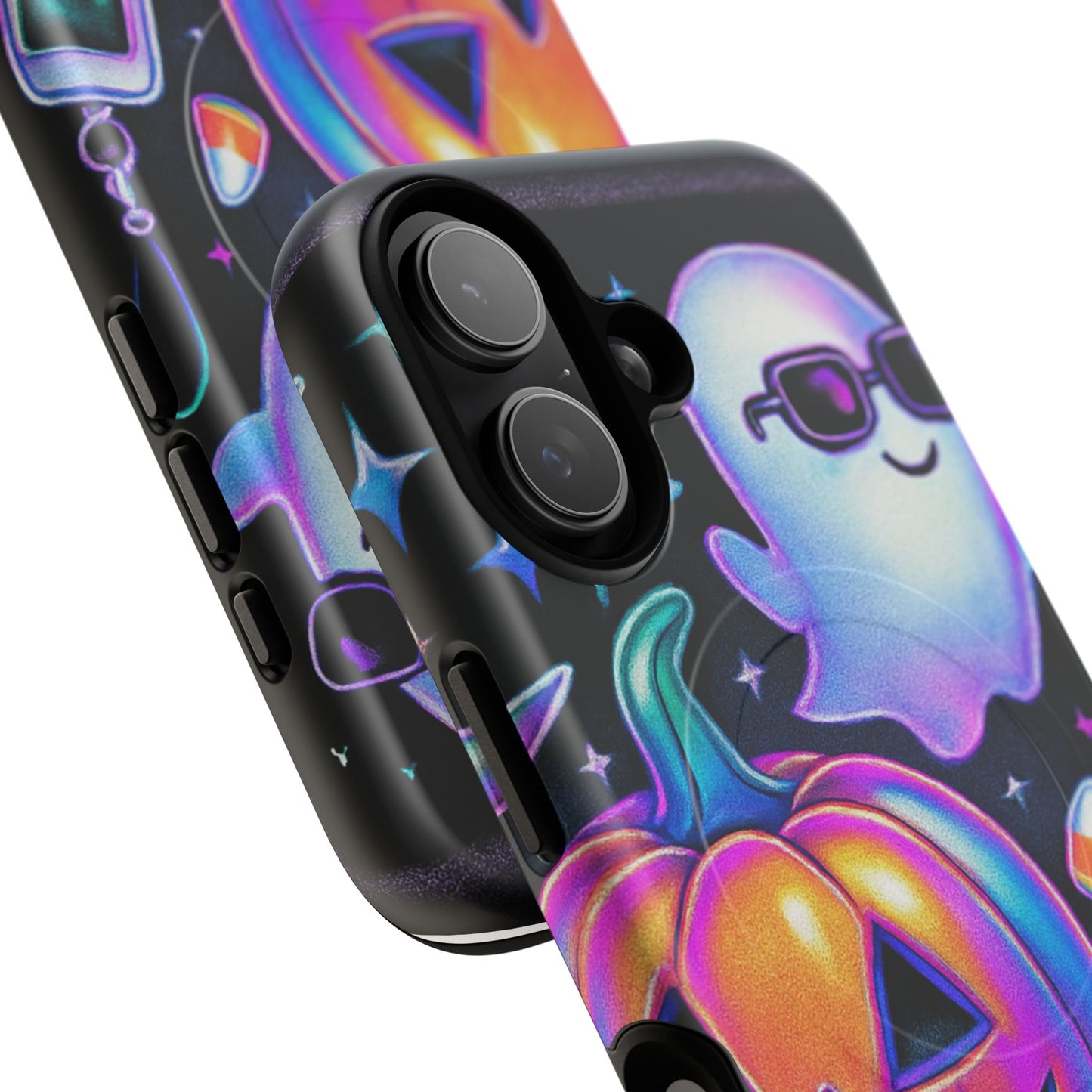 Spooky Halloween Phone Case, Tough Magnetic Cases, Cat & Pumpkin Design, Fall Decor, Unique Gifts for Her