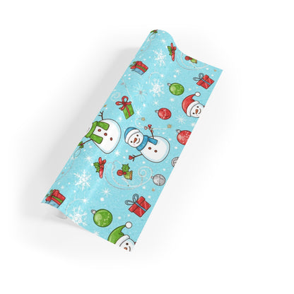 Snowman Holiday Gift Wrapping Paper Roll