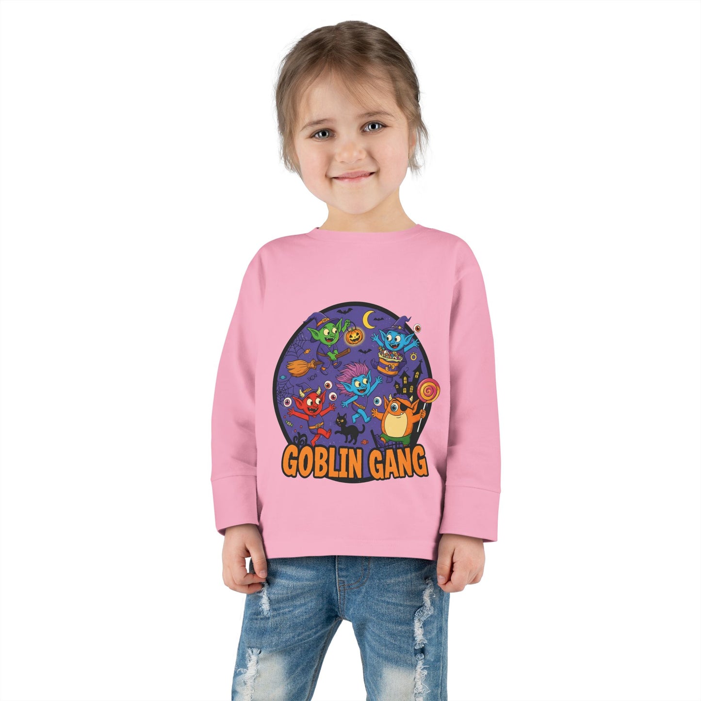 Goblin Gang Toddler Long Sleeve Tee - Fun Kids Shirt, Halloween Outfit, Birthday Gift, Playtime Apparel, Cute Toddler Fashion
