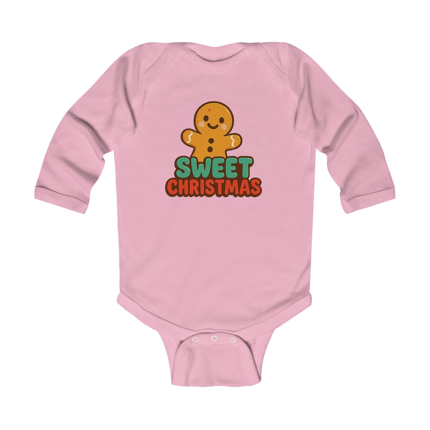 Infant Bodysuit - 'Sweet Christmas' Gingerbread Holiday Baby Onesie