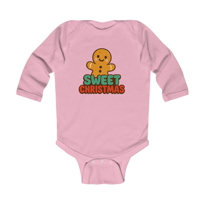 Infant Bodysuit - 'Sweet Christmas' Gingerbread Holiday Baby Onesie