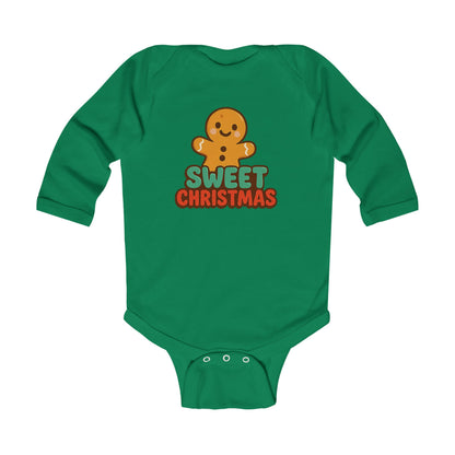 Infant Bodysuit - 'Sweet Christmas' Gingerbread Holiday Baby Onesie