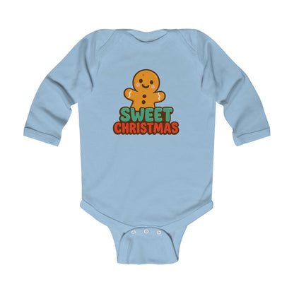 Infant Bodysuit - 'Sweet Christmas' Gingerbread Holiday Baby Onesie