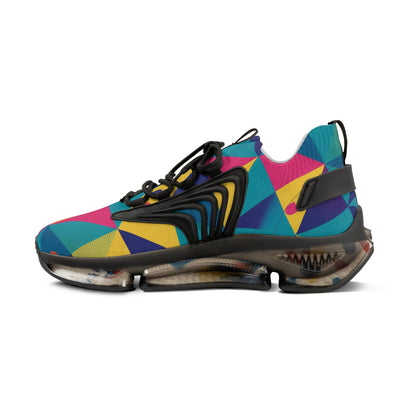 men's Colorful Geometric Mesh Sneakers — Men's Athletic Casual Shoes (free shipping)