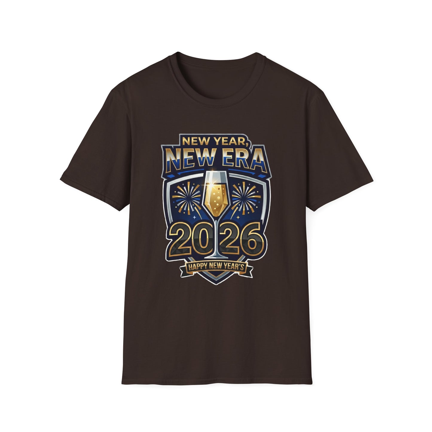 New Year 2026 T-Shirt – "New Year, New Era" Champagne & Fireworks Celebration Tee