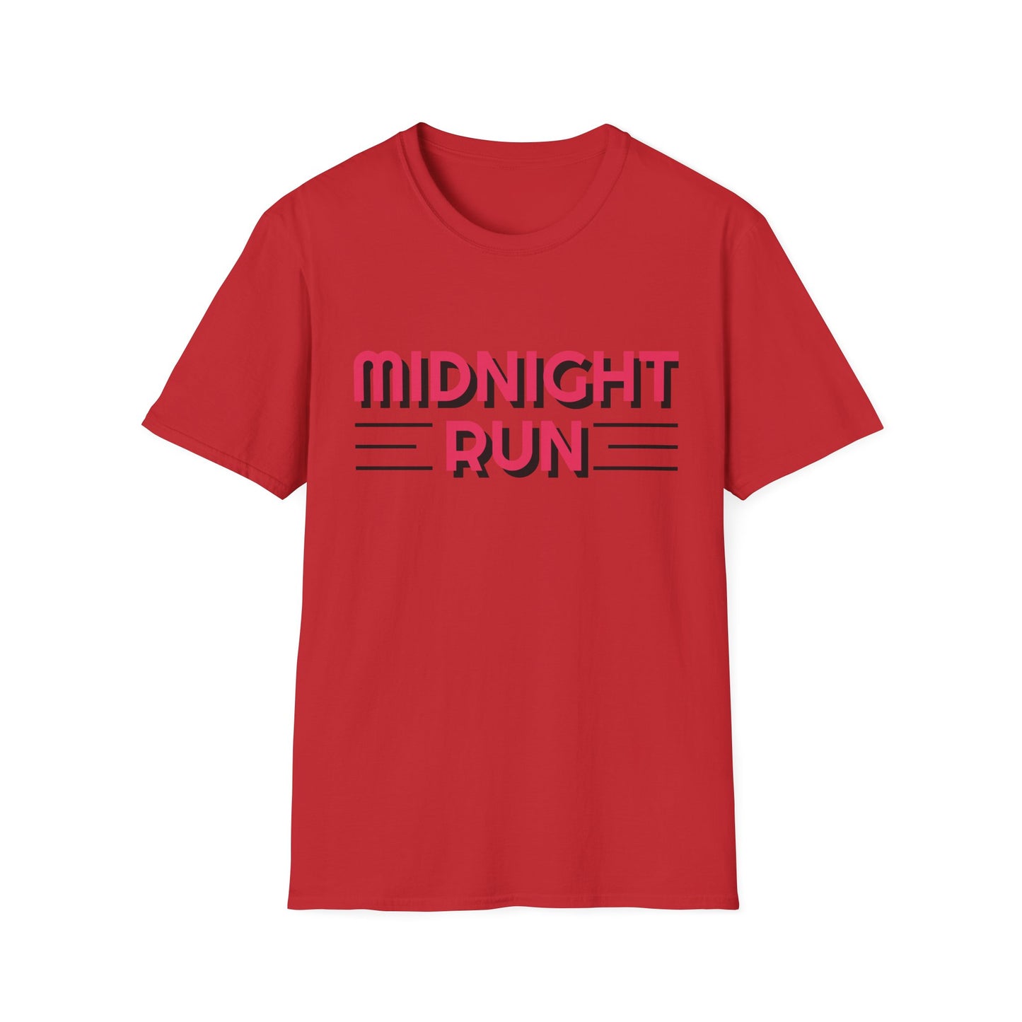 Midnight Run T-Shirt — Retro Pink Track Graphic Tee