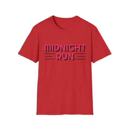 Midnight Run T-Shirt — Retro Pink Track Graphic Tee
