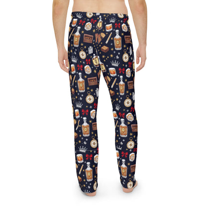 Men's Whiskey & Cigar Lounge Pajama Pants — Cozy Novelty Sleepwear