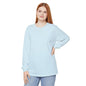 Women’s Chambray, Light blue Garment-Dyed Long Sleeve Tee - Casual Comfort for All Seasons