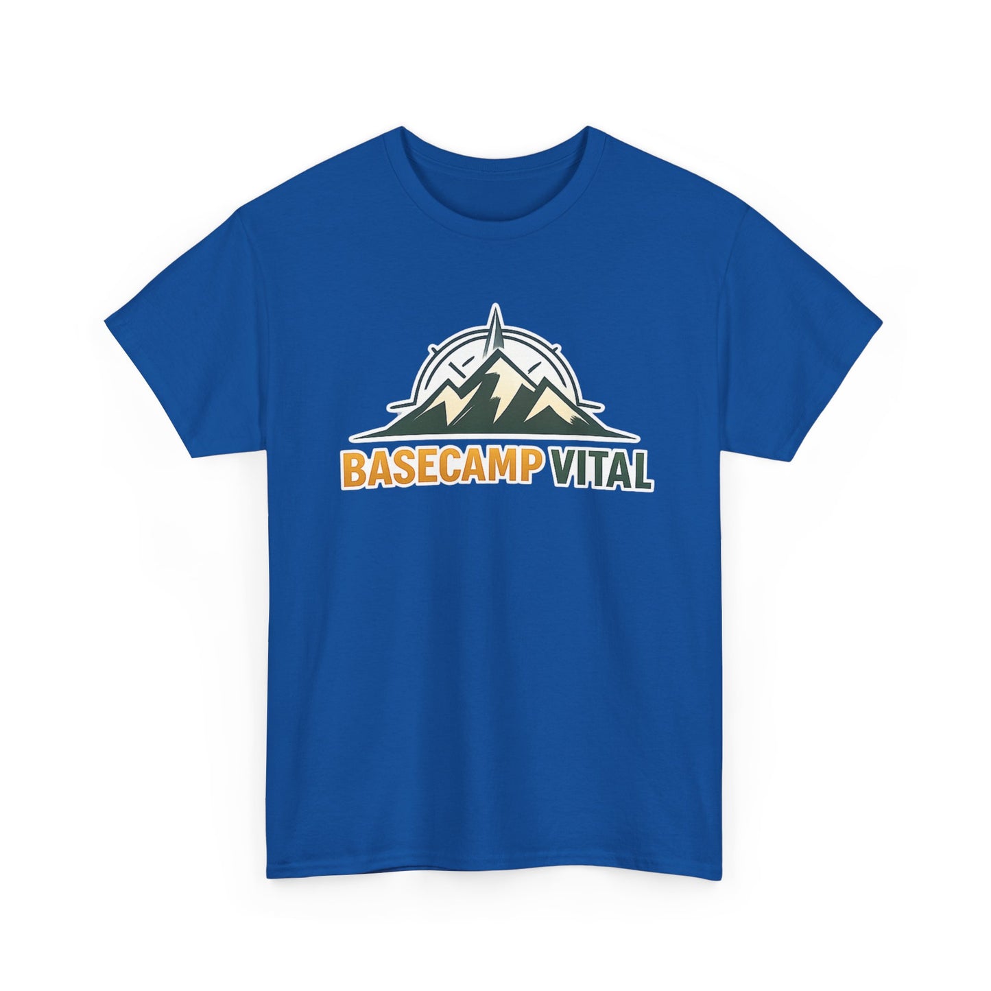 Base Camp Vital Mountain Compass Crewneck T-Shirt | Outdoor Hiking Graphic Tee | Midweight Cotton Trail Shirt (free shipping)