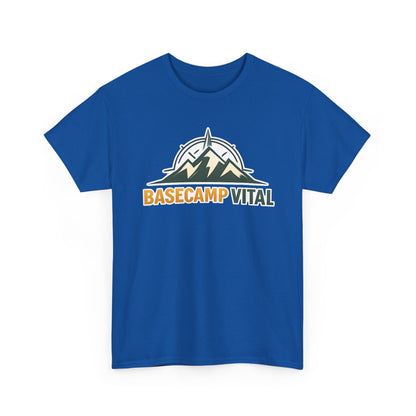 Base Camp Vital Mountain Compass Crewneck T-Shirt | Outdoor Hiking Graphic Tee | Midweight Cotton Trail Shirt (free shipping)