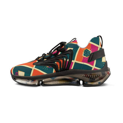 Men's Mesh Sneakers — Colorful Geometric Pattern Athletic Shoes (free shipping)