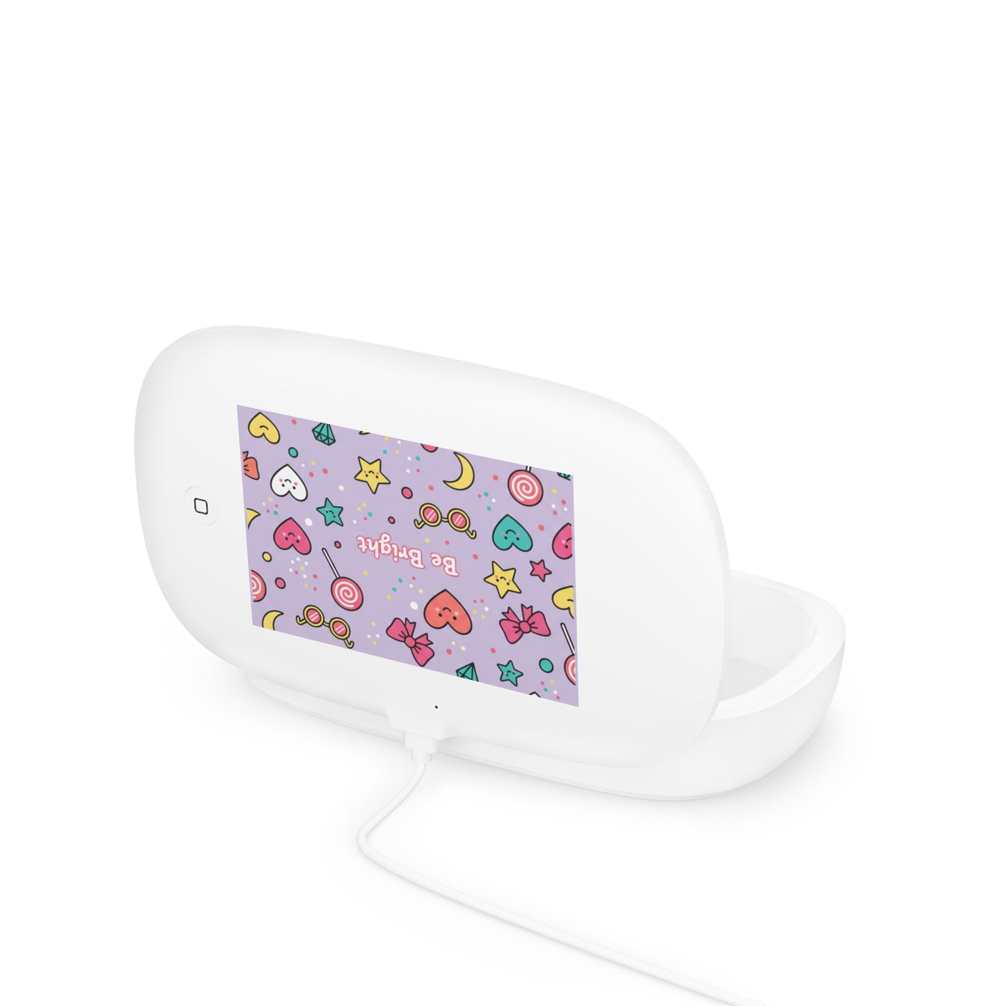 UV Phone Sanitizer & Wireless Charger — "Be Bright" Cute Kawaii Design (free Shipping)