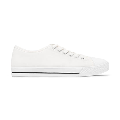 Classic White Low-Top Sneakers — Women’s Casual Canvas Shoes