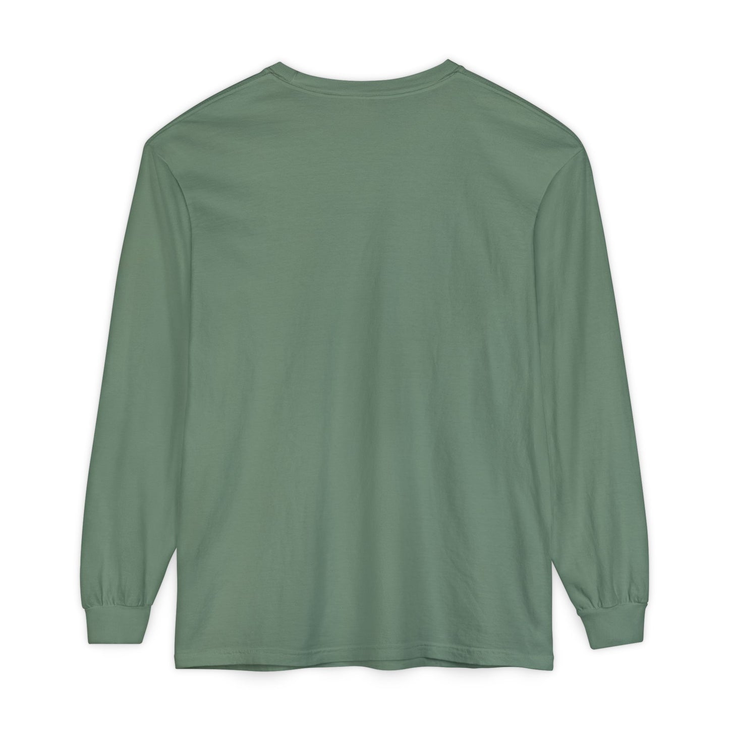 Women’s light green Garment-Dyed Long Sleeve T-Shirt - Eco-Friendly Casual Wear