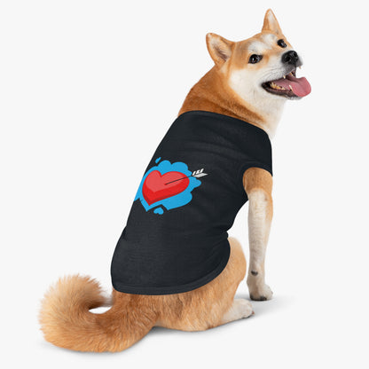 Pet Tank - Arrow Through Heart Cute Valentine Dog Shirt