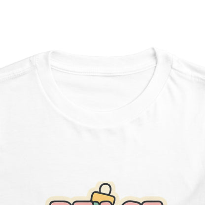 Peace on Earth Toddler Tee — Retro Holiday Christmas Shirt