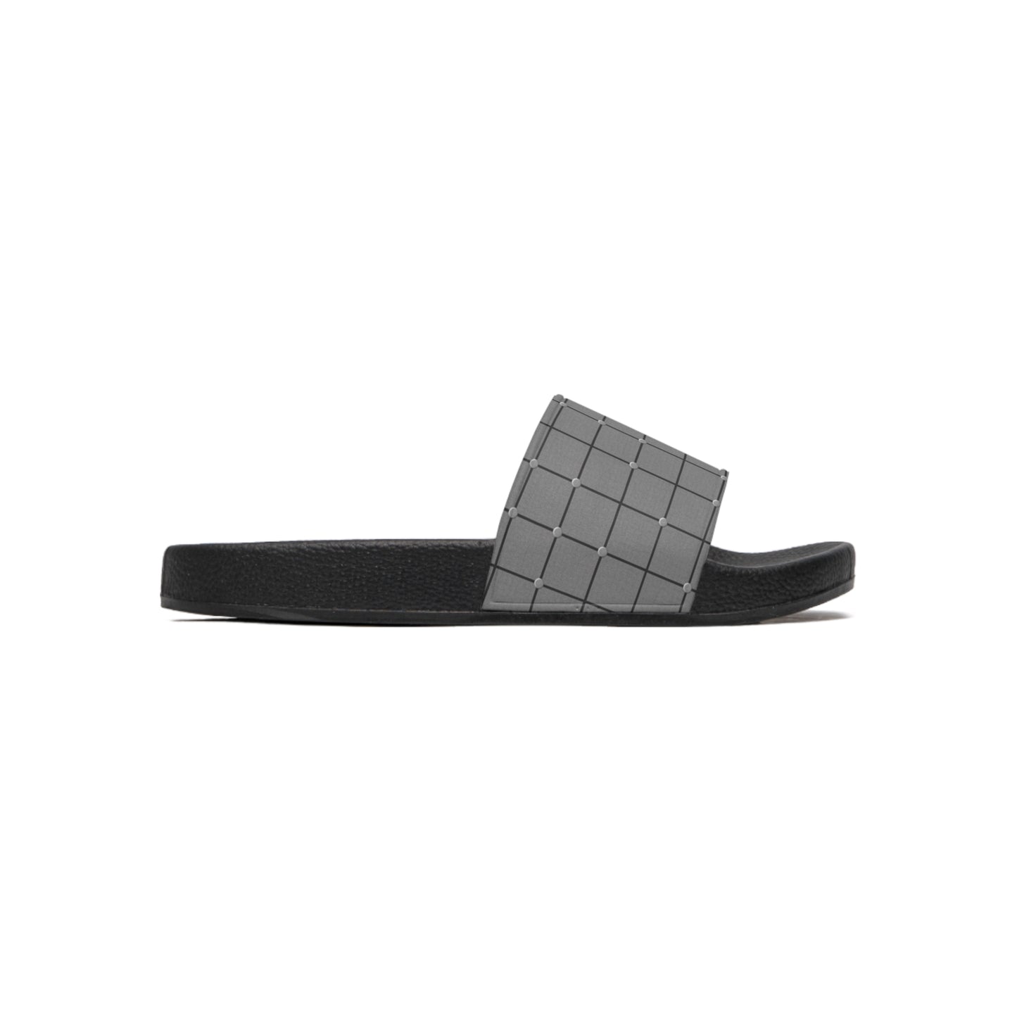 Men's Slide Sandals Industrial Grid & Rivet Dots