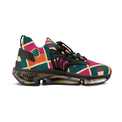 Men's Mesh Sneakers — Colorful Geometric Pattern Athletic Shoes (free shipping)