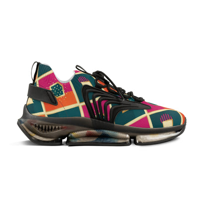 Men's Mesh Sneakers — Colorful Geometric Pattern Athletic Shoes (free shipping)