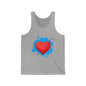 Minimal Heart and arrow " cupid heart arrow style " Tank Top — Simple Purple Heart Graphic