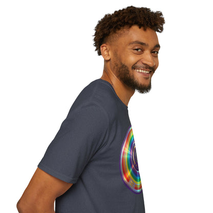 Retro Rainbow CD- Vinyl Record T-Shirt