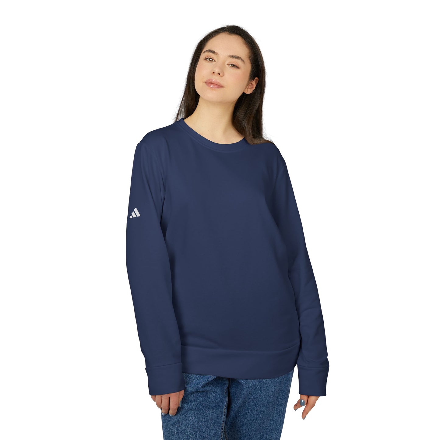 Women’s Adidas Crewneck Sweatshirt — Minimal Neutral Fleece Pullover