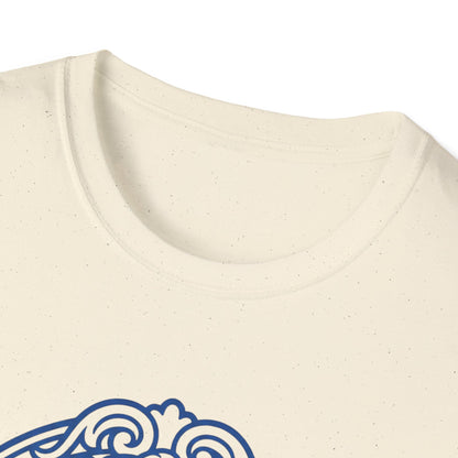 Rococo Smartphone Toile - Captain & First Mate Nautical Crew T-Shirt — Vintage Ship Wheel Illustration