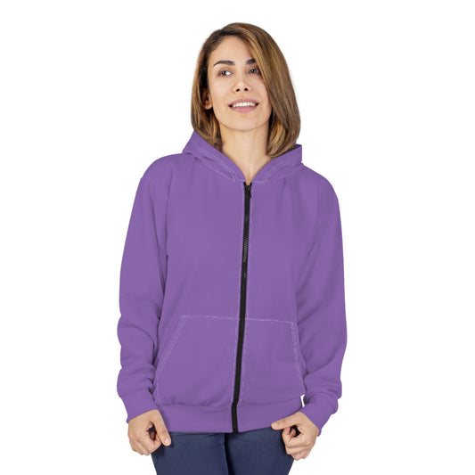 Women’s Vibrant light purple Zip Hoodie for All-Day Comfort