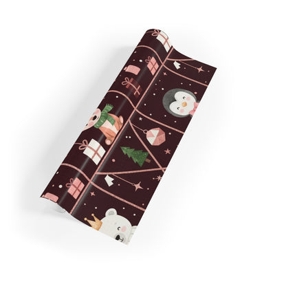 Festive Animal Gift Wrapping Paper Roll - Christmas & Holiday Design